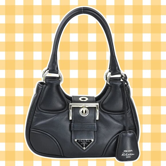 Prada Black Nappa Leather Re-Edition 2002 Moon Bag - Picture 1 of 6